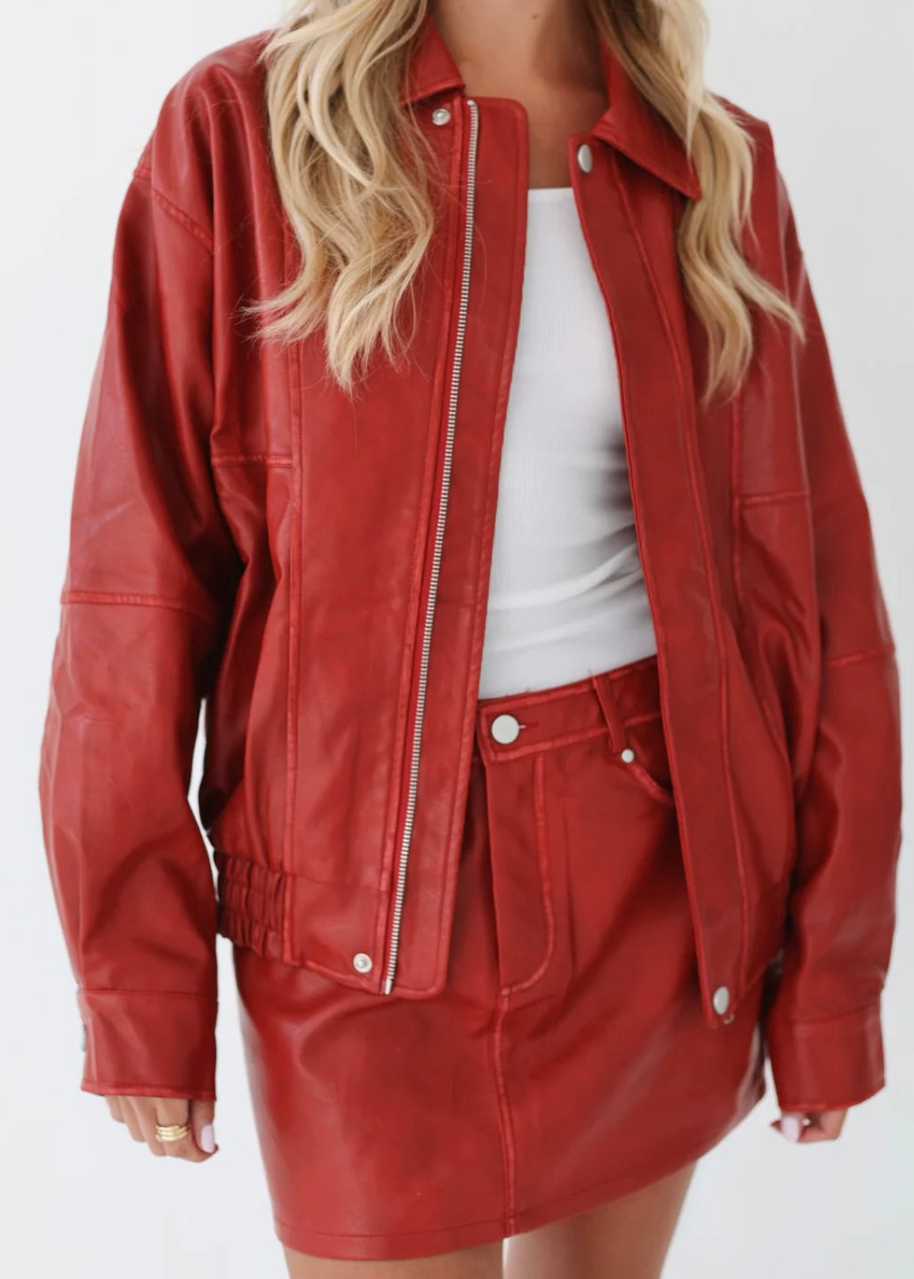 Samantha Faux Leather Mini Skirt