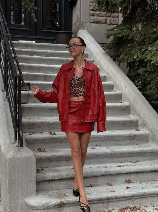 Samantha Faux Leather Jacket