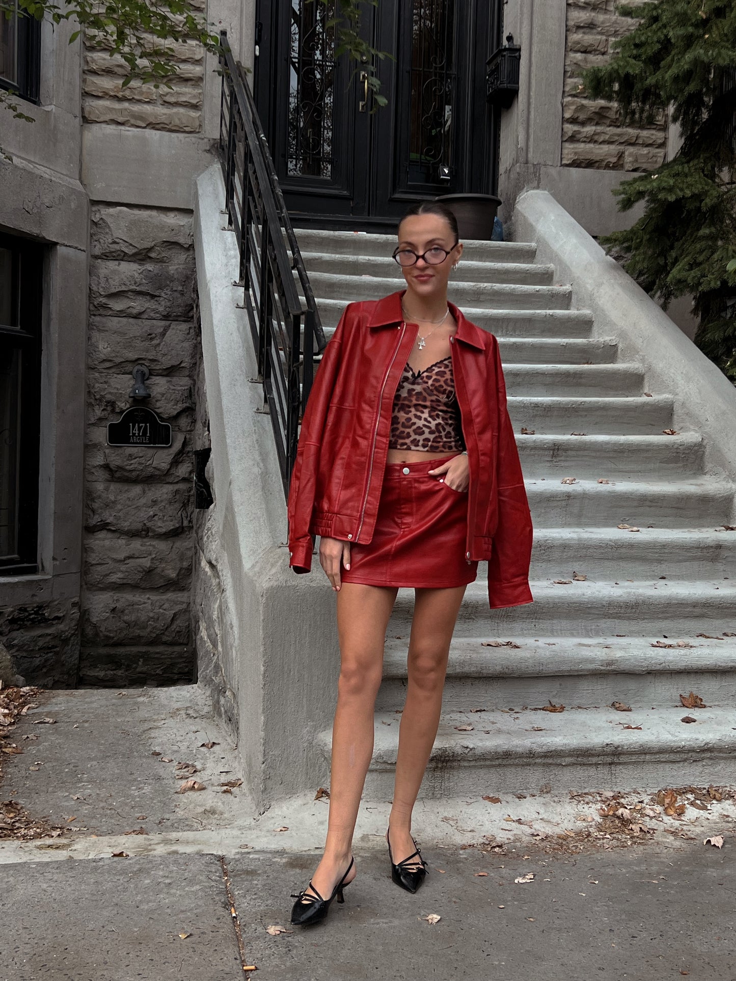 Samantha Faux Leather Mini Skirt