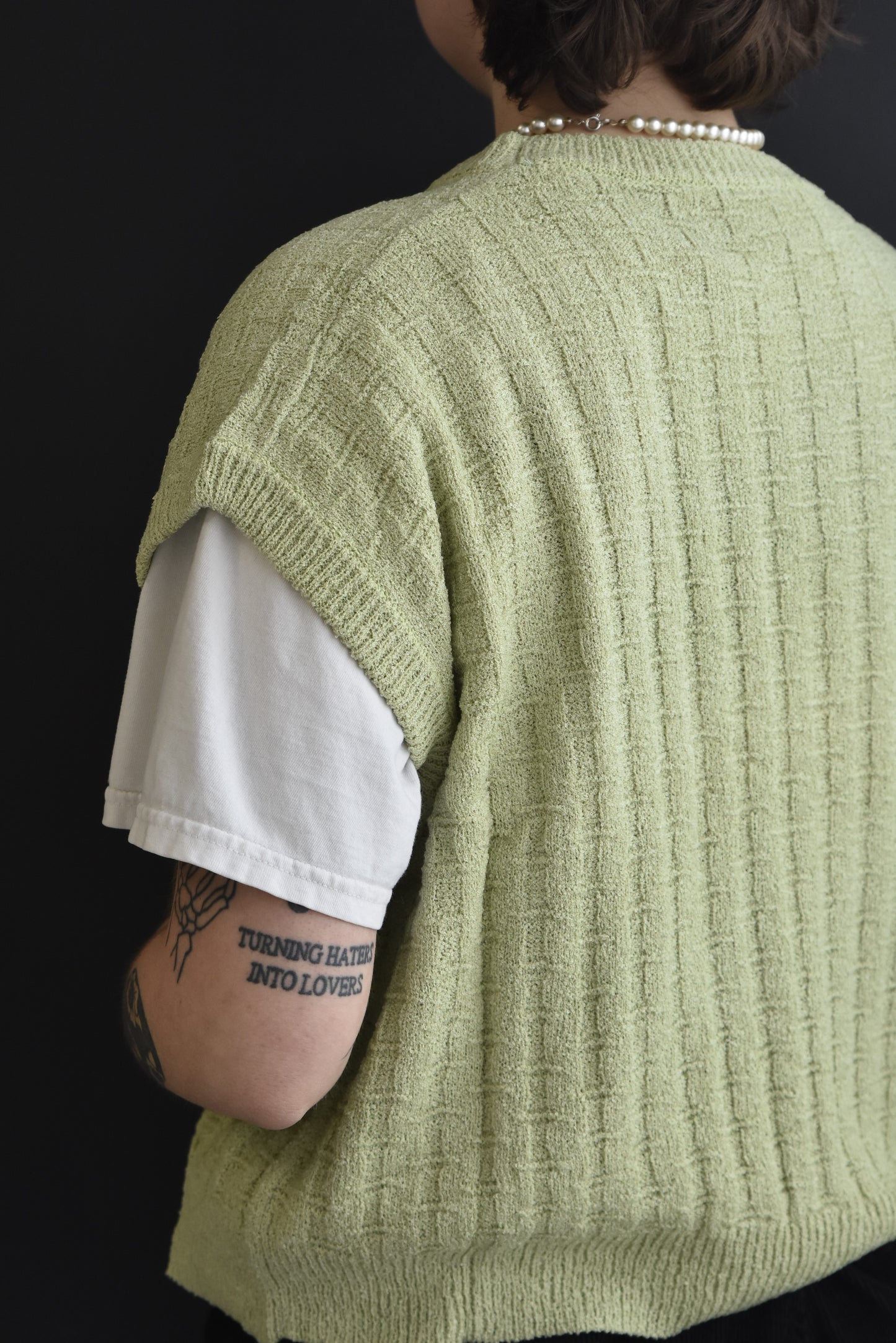 Jamie Green Sweater Vest- Top